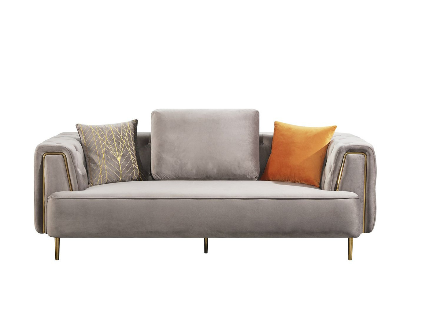 AE-D832 Gray Velvet Sofa & Loveseat | American Eagle Furniture
