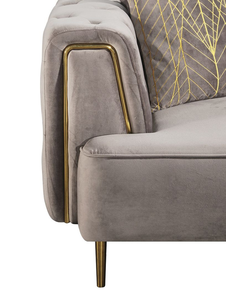 AE-D832 Gray Velvet Sofa & Loveseat | American Eagle Furniture