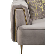 AE-D832 Gray Velvet Sofa & Loveseat | American Eagle Furniture