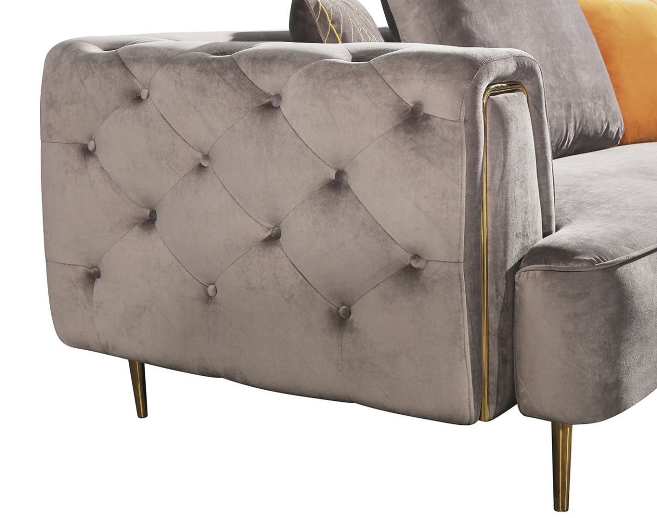 AE-D832 Gray Velvet Sofa & Loveseat | American Eagle Furniture