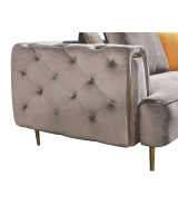 AE-D832 Gray Velvet Sofa & Loveseat | American Eagle Furniture