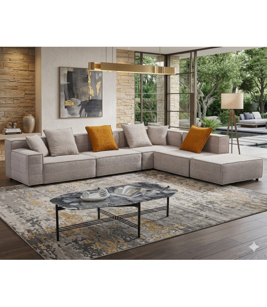 AE-Y1009-LG Light Gray Modular Sofa Set – Contemporary Style by American Eagle Furniture
