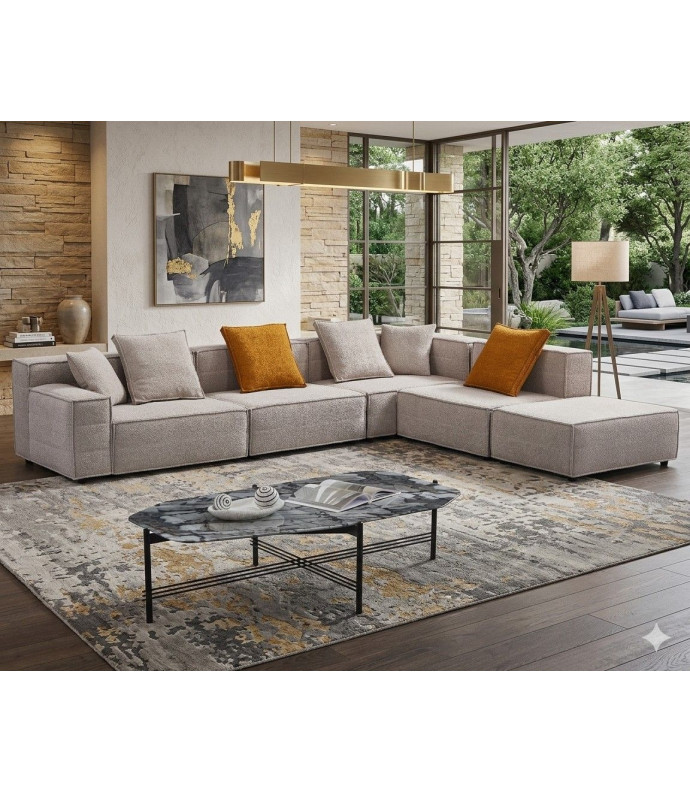 AE-Y1009-LG Light Gray Modular Sofa Set – Contemporary Style by American Eagle Furniture