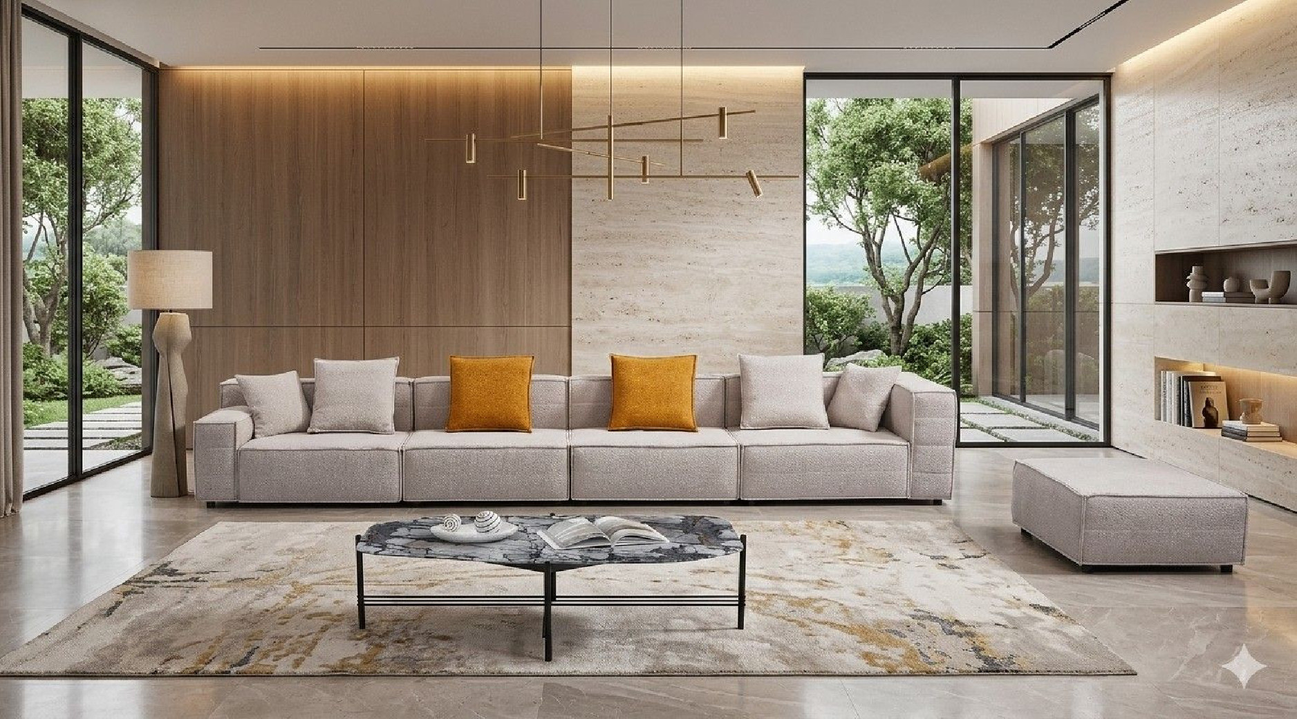 AE-Y1009-LG Light Gray Modular Sofa Set – Contemporary Style by American Eagle Furniture