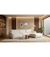 AE-LG611 Extra Long Sofa with Ottoman Contemporary Style by American Eagle Furniture