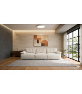 AE-LG611 Extra Long Sofa with Ottoman Contemporary Style by American Eagle Furniture