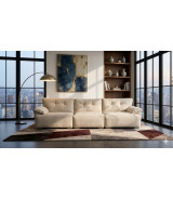 AE-LG611 Extra Long Sofa with Ottoman Contemporary Style by American Eagle Furniture
