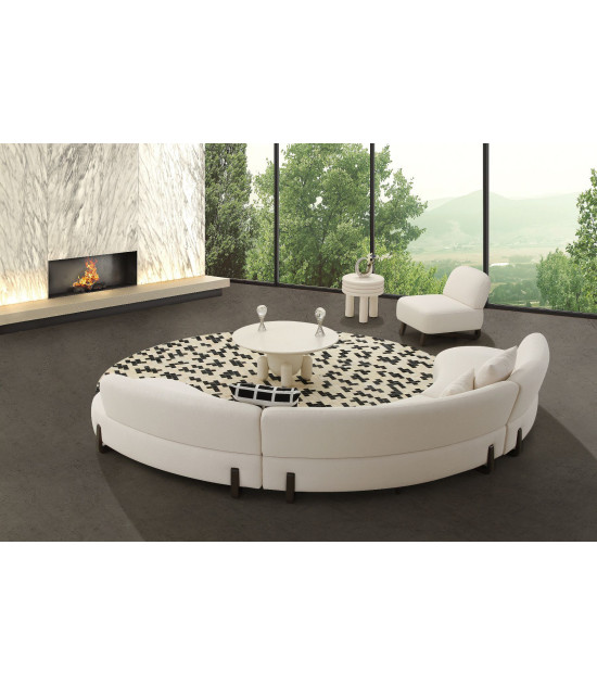 AE3809 Curved Sectional Sofa Contemporary Style by American Eagle Furniture