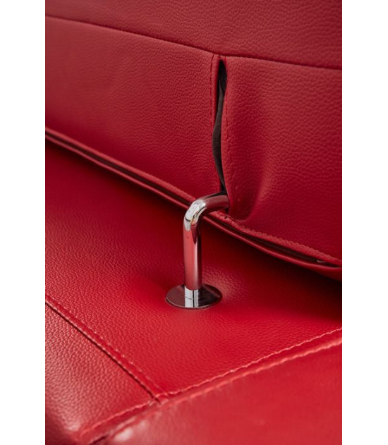 EK-L8010 Red Right Sitting Genuine Leather Sectional Contemporary Style by American Eagle Furniture