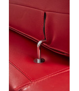 EK-L8010 Red Right Sitting Genuine Leather Sectional Contemporary Style by American Eagle Furniture
