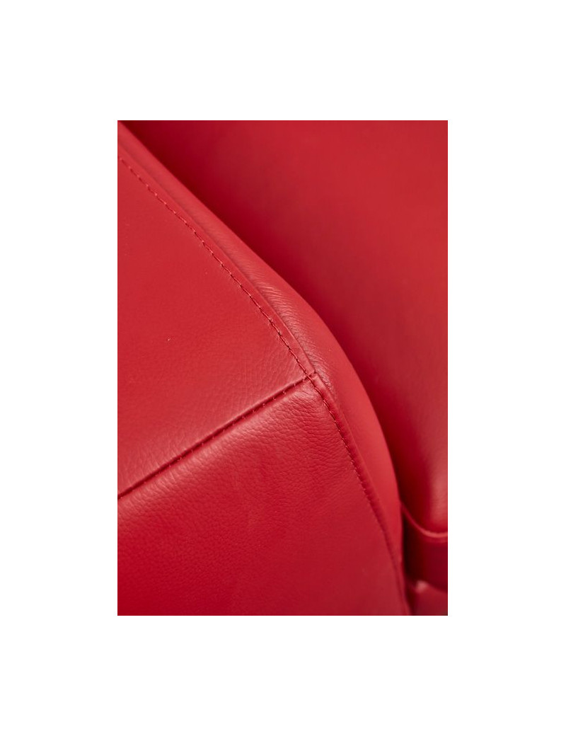 EK-L8010 Red Right Sitting Genuine Leather Sectional Contemporary Style by American Eagle Furniture