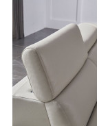 EK-L8010 Light Gray Right Sitting Genuine Leather Sectional Contemporary Style by American Eagle Furniture