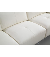 EK-L095 White Italian Leather 5-piece Sectional Contemporary Style by American Eagle Furniture