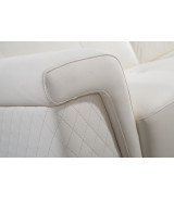EK-L095 White Italian Leather 5-piece Sectional Contemporary Style by American Eagle Furniture