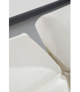 EK-L095 White Italian Leather 5-piece Sectional Contemporary Style by American Eagle Furniture