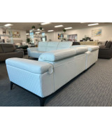EK-L095 White Italian Leather 5-piece Sectional Contemporary Style by American Eagle Furniture