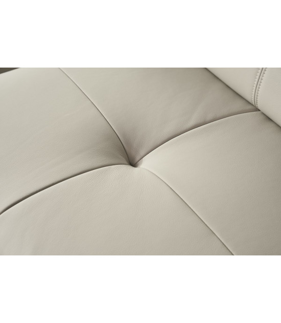 EK-L095 Light Gray Italian Leather 5-piece Sectional Contemporary Style by American Eagle Furniture
