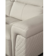 EK-L095 Light Gray Italian Leather 5-piece Sectional Contemporary Style by American Eagle Furniture