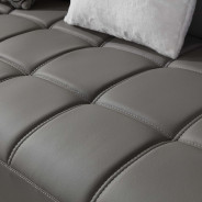 AE-L138 Gray Faux Leather Sectional - Right Sitting Contemporary Style by American Eagle Furniture