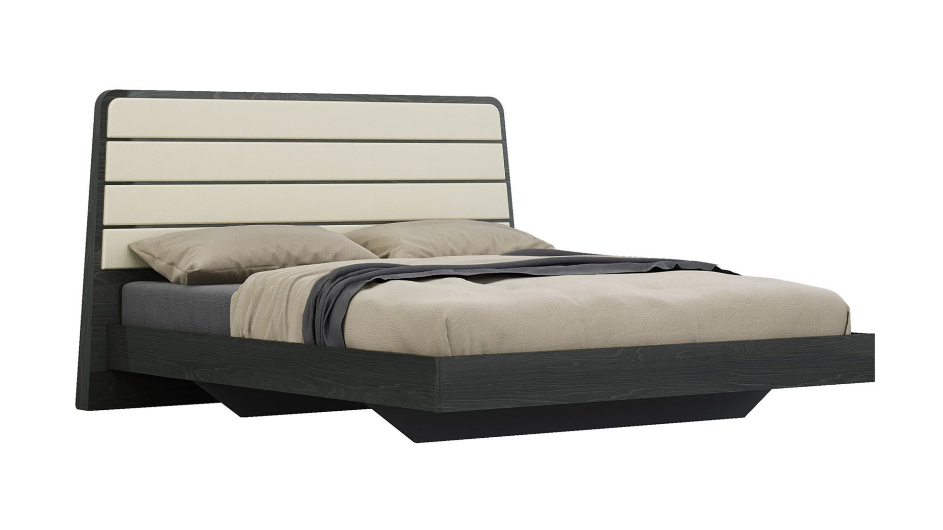 P112 Gray Finish Eastern King Bed Contemporary Style by American Eagle Furniture