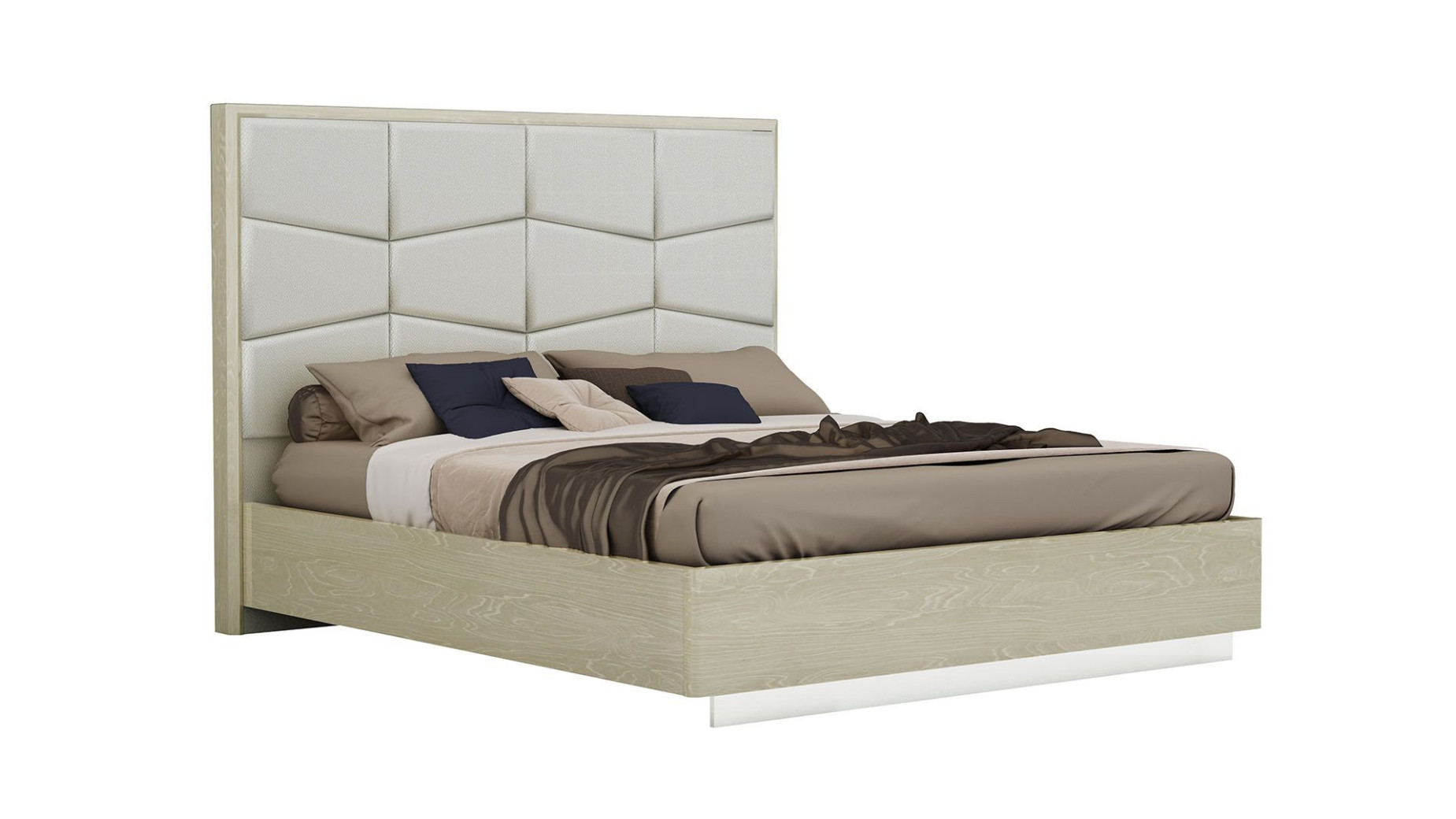 P108 Light Walnut Finish Queen Bed Contemporary Style by American Eagle Furniture
