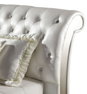 B6275 Leather Bed with 2 nightstands In Queen Size Contemporary Style by American Eagle Furniture