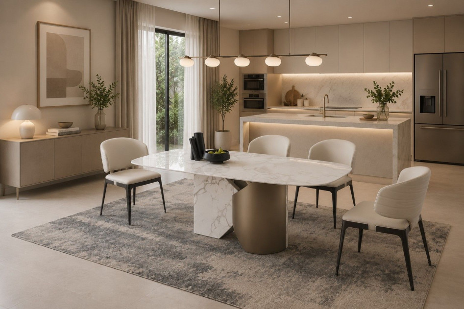 TL-J2263 7-Piece Dining Table Set – Contemporary Style by American Eagle Furniture