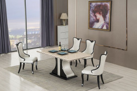 H903 Faux Marble 7-Piece Dining Set Contemporary Style | American Eagle