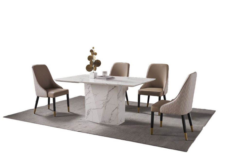 DT-H70 Faux Marble 7-Piece Dining Set Contemporary Style| American Eagle