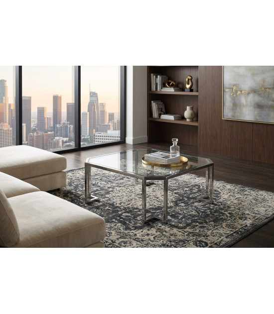 CT-Z005 Silver Coffee Table Contemporary Style by American Eagle Furniture