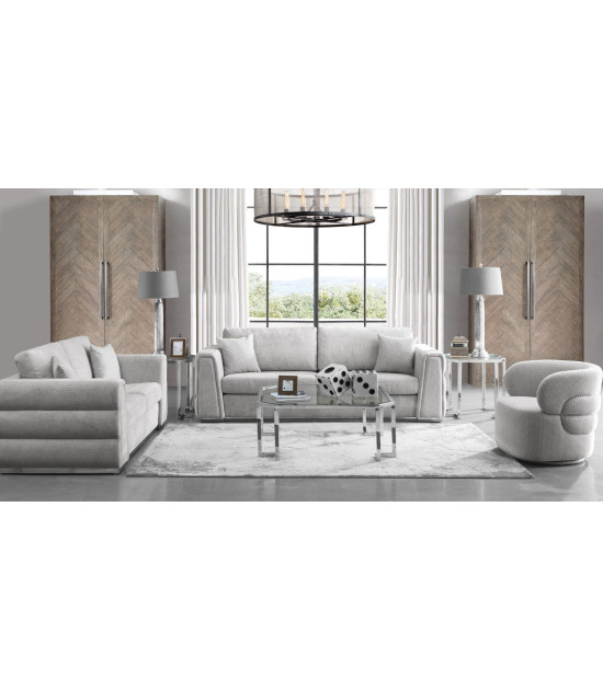 CT-Z005 Silver Coffee Table Contemporary Style by American Eagle Furniture