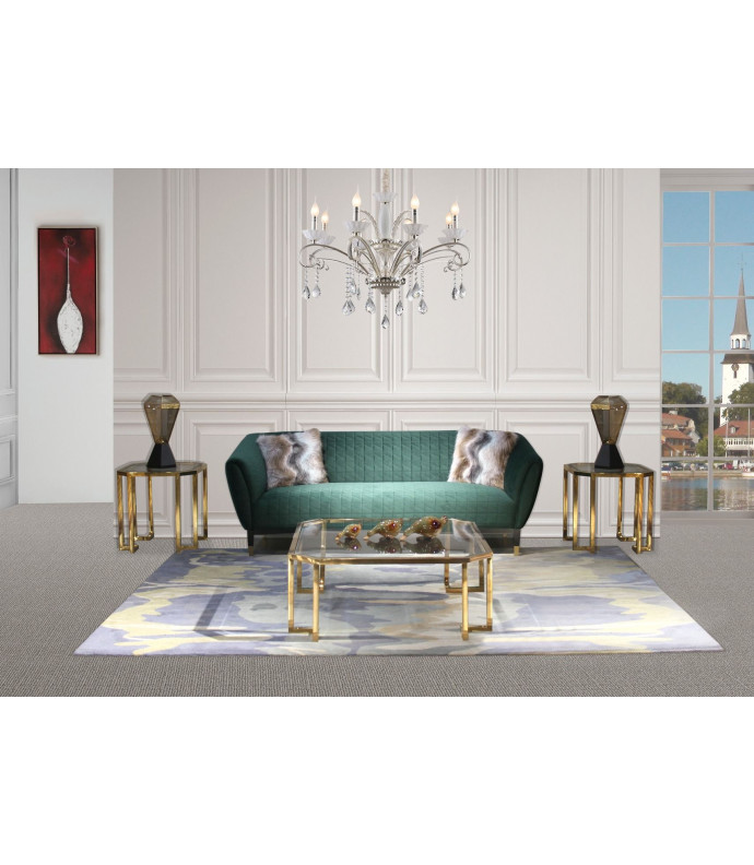 CT-Z003 Gold Coffee Table Contemporary Style by American Eagle Furniture