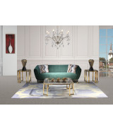 CT-Z003 Gold Coffee Table Contemporary Style by American Eagle Furniture