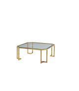 CT-Z003 Gold Coffee Table Contemporary Style by American Eagle Furniture