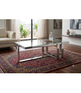 CT-Z002 Coffee Table Polished chrome-finished Contemporary Style by American Eagle Furniture