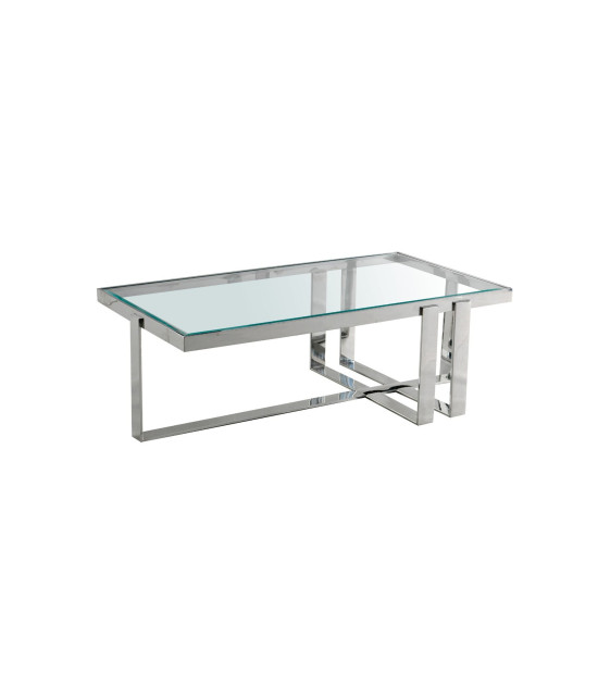 CT-Z002 Coffee Table Polished chrome-finished Contemporary Style by American Eagle Furniture