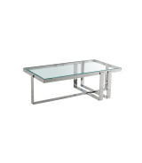 CT-Z002 Coffee Table Polished chrome-finished Contemporary Style by American Eagle Furniture