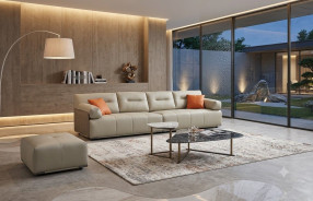 CT-Y303 Faux Marble & Metal Coffee Table Contemporary Style by American Eagle Furniture