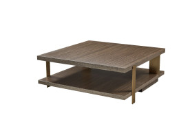 CT-Y302-1 Wood & Metal Coffee Table Contemporary Style by American Eagle Furniture