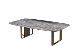 CT-Y300 Faux Marble & Metal Coffee Table Contemporary Style by American Eagle Furniture