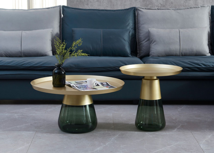 CT-W9321 Green Coffee Table Contemporary Style by American Eagle Furniture
