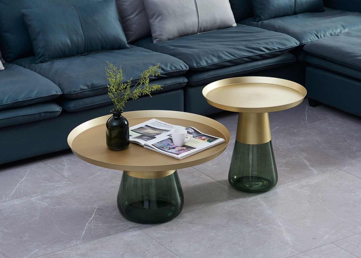 CT-W9321 Green Coffee Table Contemporary Style by American Eagle Furniture