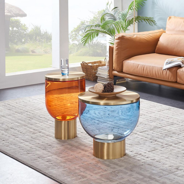 CT-W9320 Blue Coffee Table Contemporary Style by American Eagle Furniture