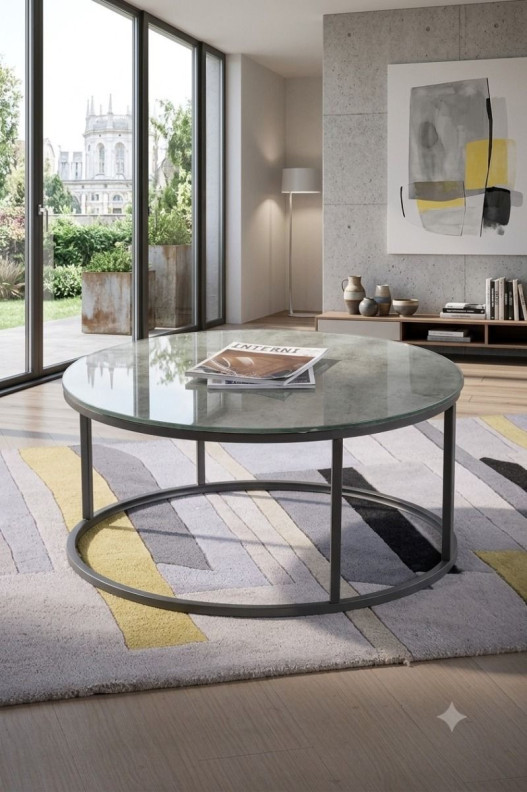 CT-M398 Glass Coffee Table  Contemporary Style by American Eagle Furniture