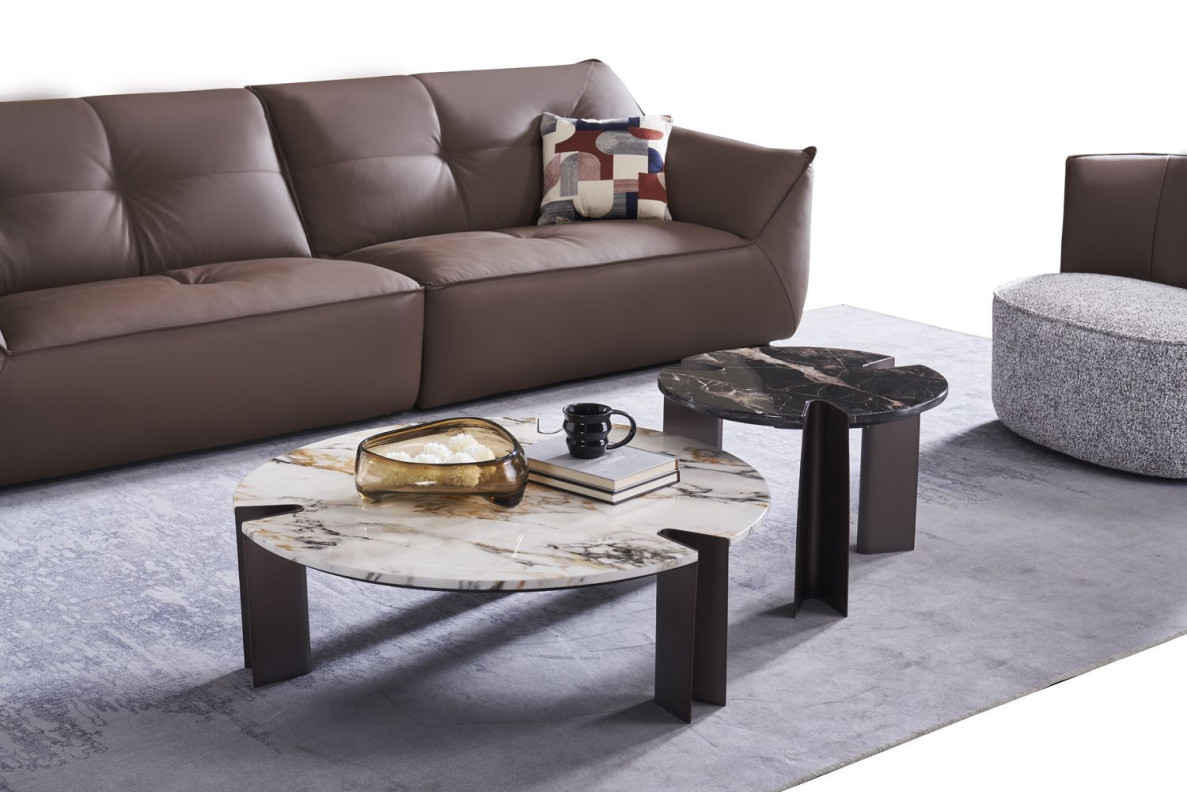 CT-J983 Faux Marble & Wood Coffee Table Contemporary Style by American Eagle Furniture