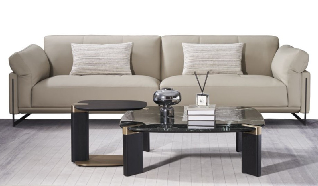 CT-J3133 Jade Green Faux Marble & Wood Coffee Table Contemporary Style by American Eagle Furniture