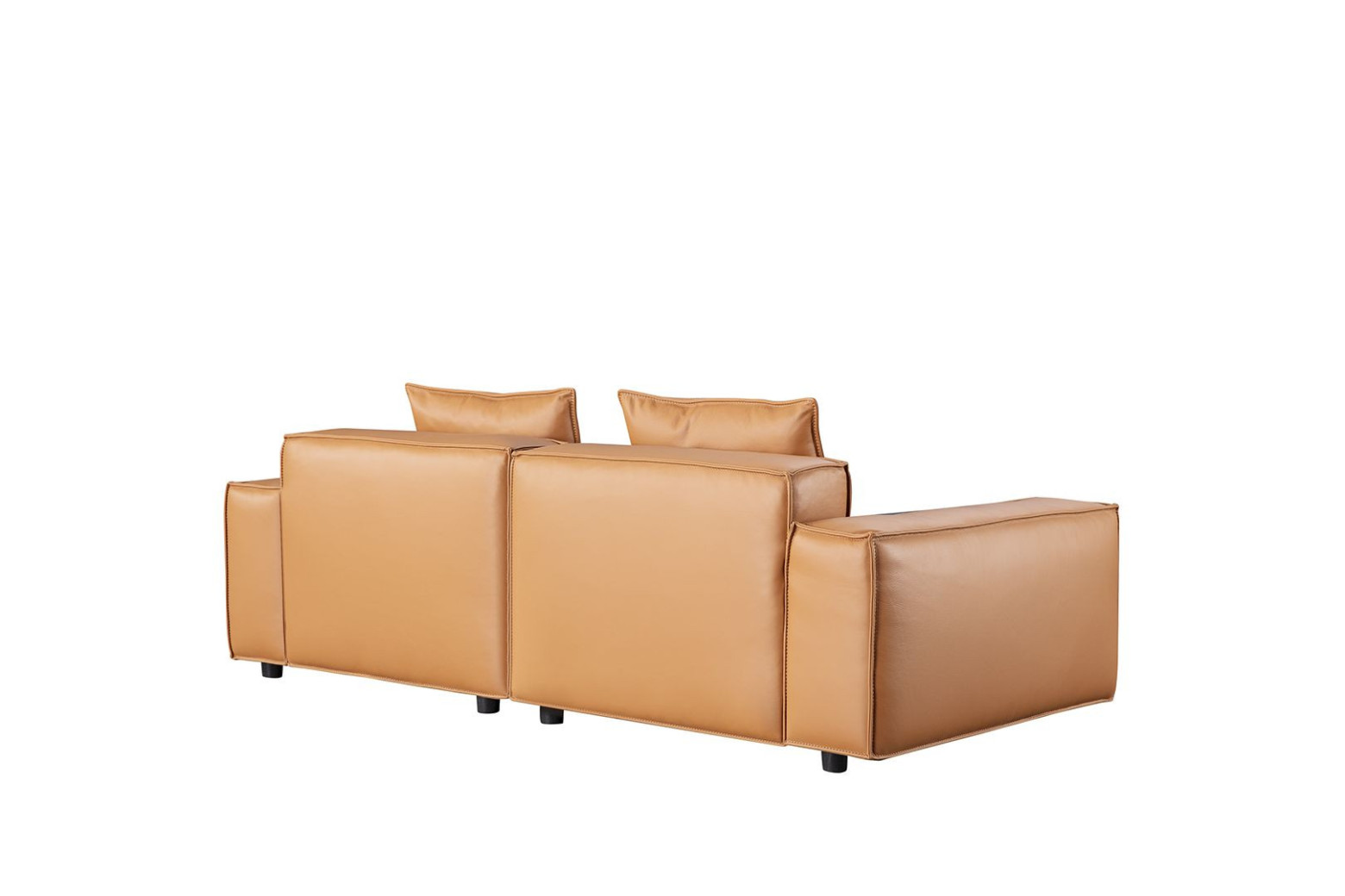 EK8008-Medium Brown Extra long Full Leather Sofa & Loveseat Contemporary Style by American Eagle Furniture