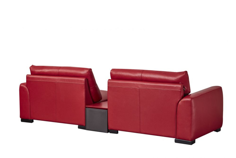 EK8012 Red Full Italian Leather Sofa & Loveseat Contemporary Style by American Eagle