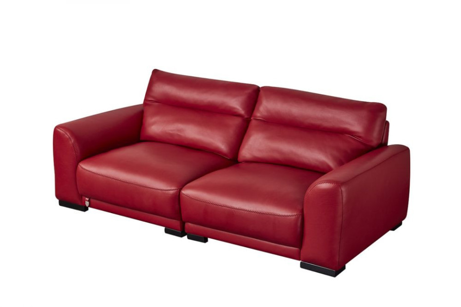 EK8012 Red Full Italian Leather Sofa & Loveseat Contemporary Style by American Eagle