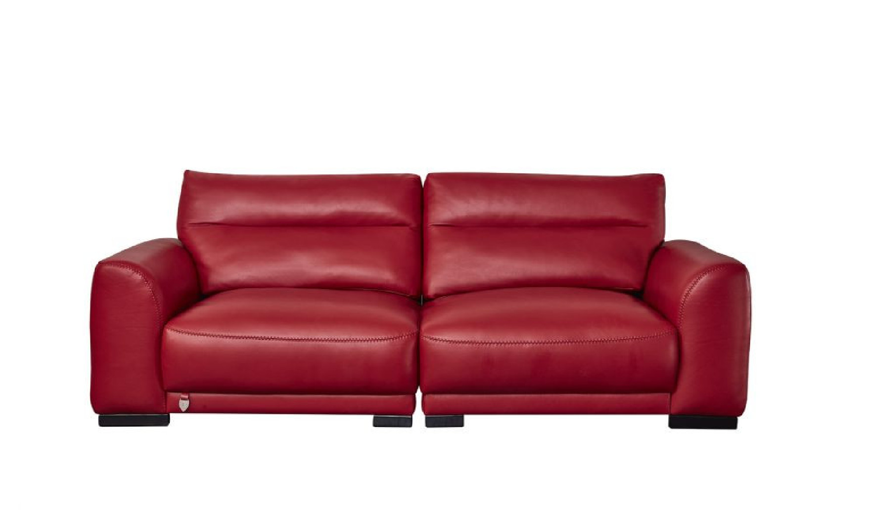 EK8012 Red Full Italian Leather Sofa & Loveseat Contemporary Style by American Eagle